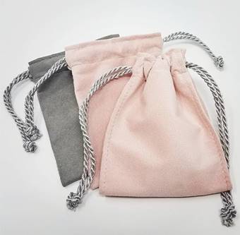 POUCH-23DSF - SMALL JEWELRY POUCH w/divider, & fold flap